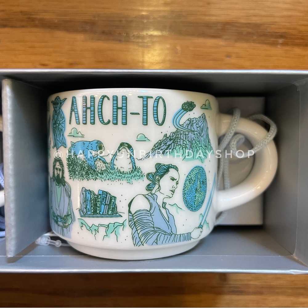 Disney x Starbucks STAR WARS Mug Ornament Set Nevarro, Naboo and Ahch-To - Picture 4 of 4